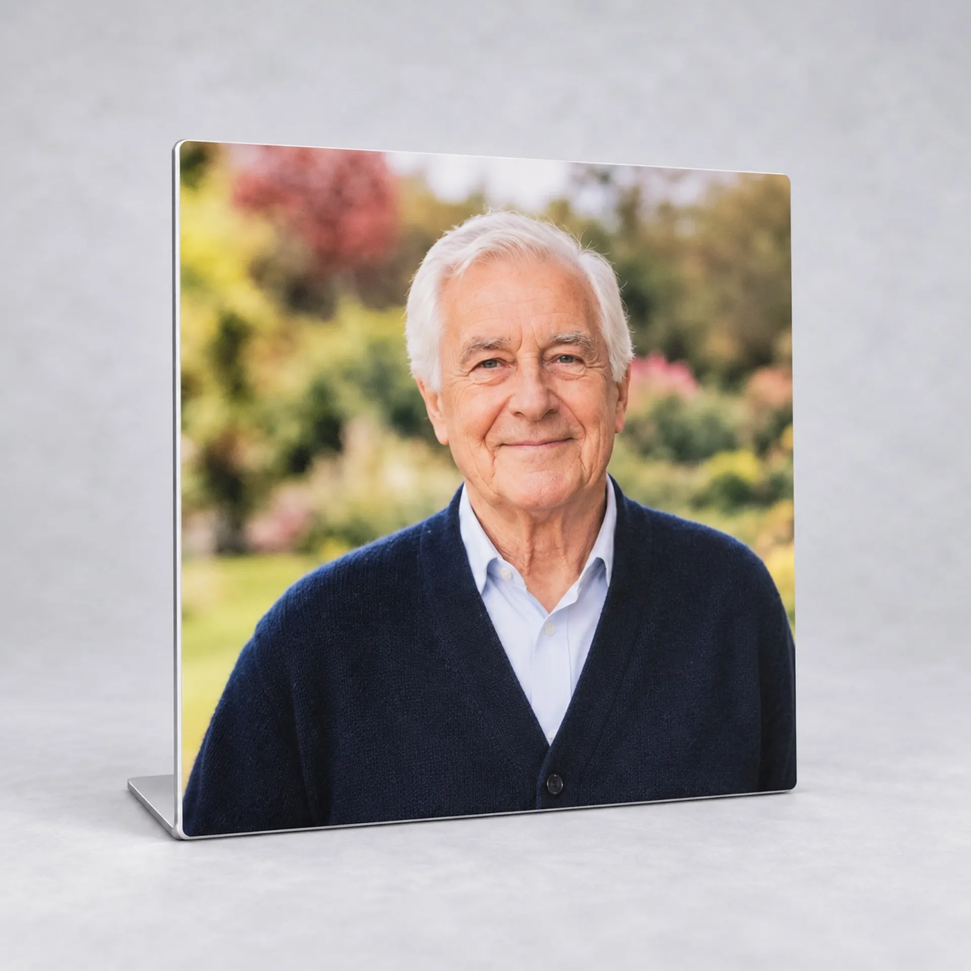 [DUSQPS-200-200WG] DURALUXE Support photo Carré 200mm x 200mm (Blanc Brillant)