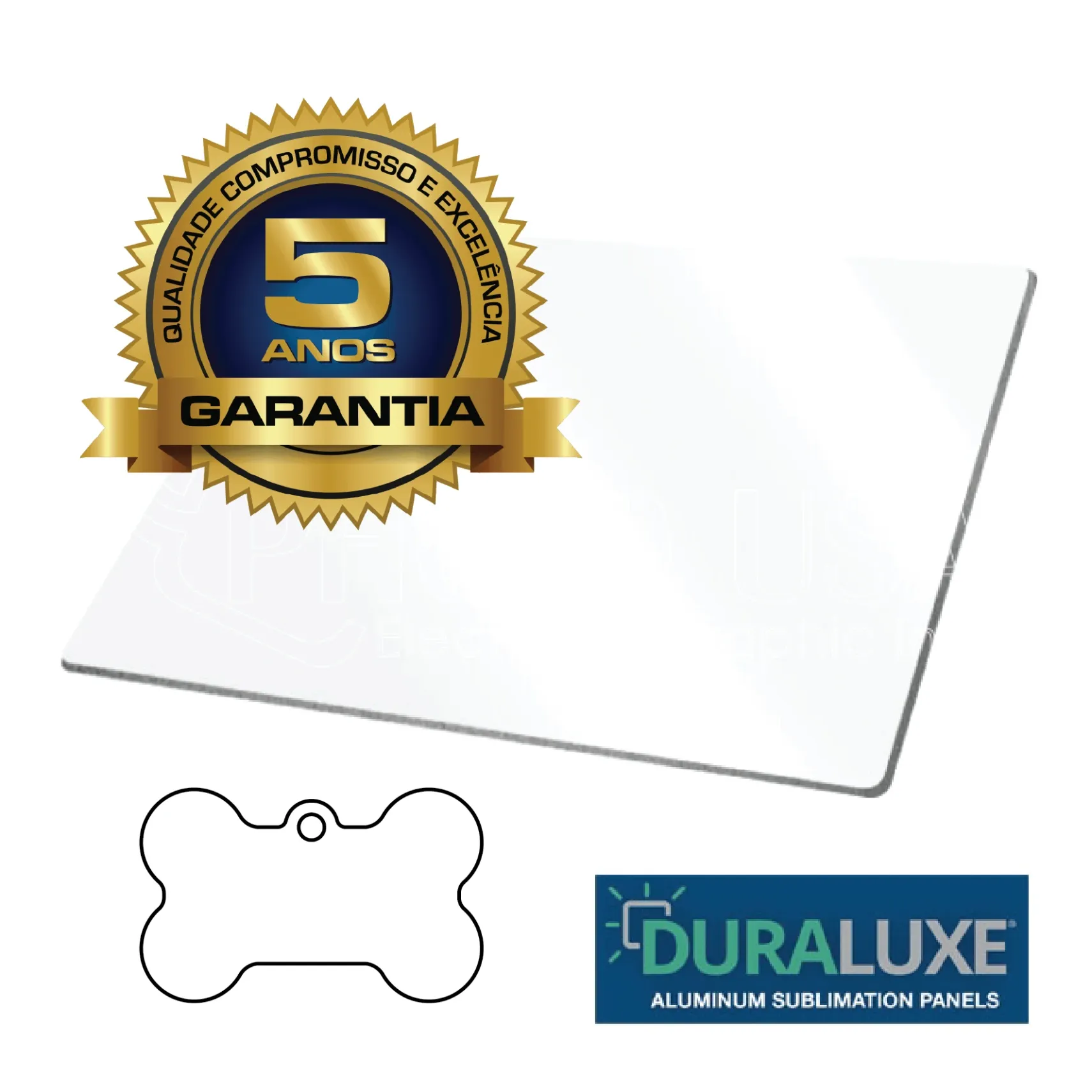 [DUDOGTAG-045-028WW] DURALUXE -Erkennungsmarke 45mm x 28mm (Weiß glänzend)