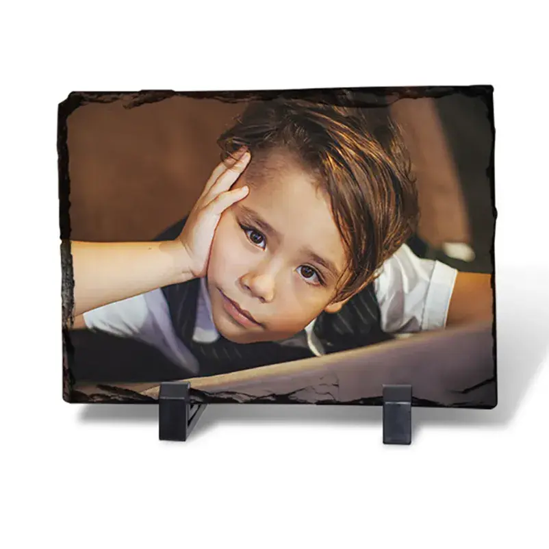 [SLRE-150-100G] Schieferrechteck 15 cm x 10 cm (Weiß glänzend)