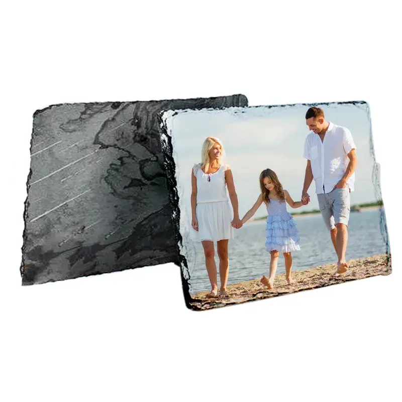 [SLRE-200-150G] Slate rectangle 20cm x 15cm (White Glossy)