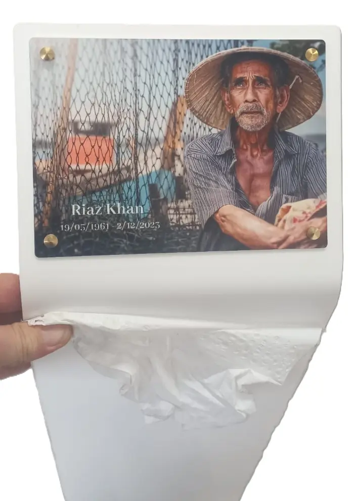 [NPHO-W-LA] Nameplate Holder White (Zonder kruis)