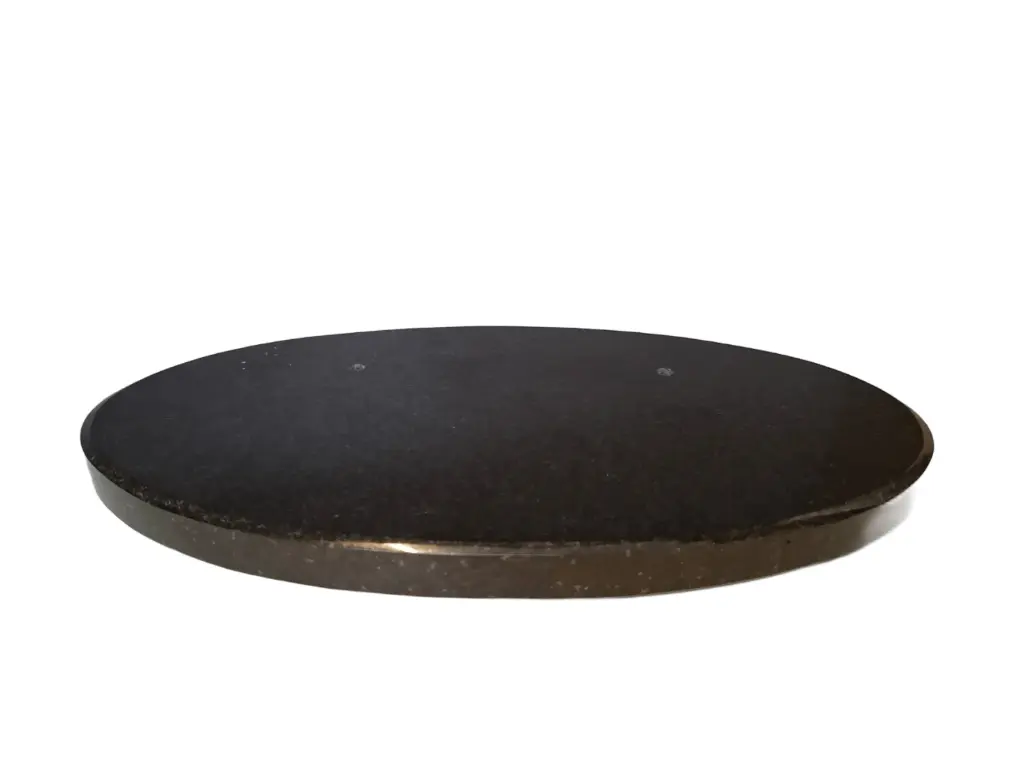 Sokkel in graniet (ovaal) 300 mm x 155 mm x 19 mm