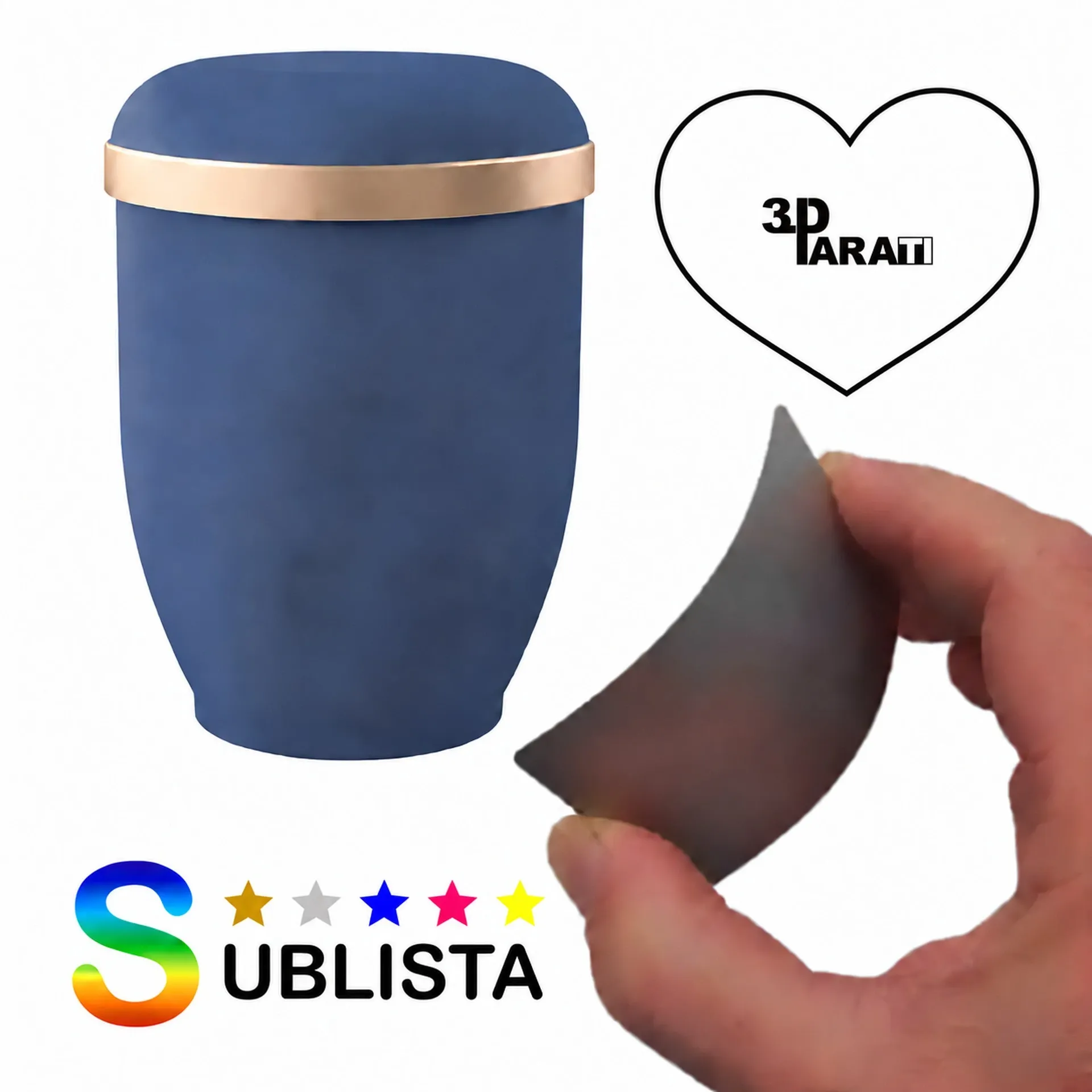 [SUBHA-080-080WG-INT] SUBLISTA Hart 80mm x 80mm (Wit Glanzend)