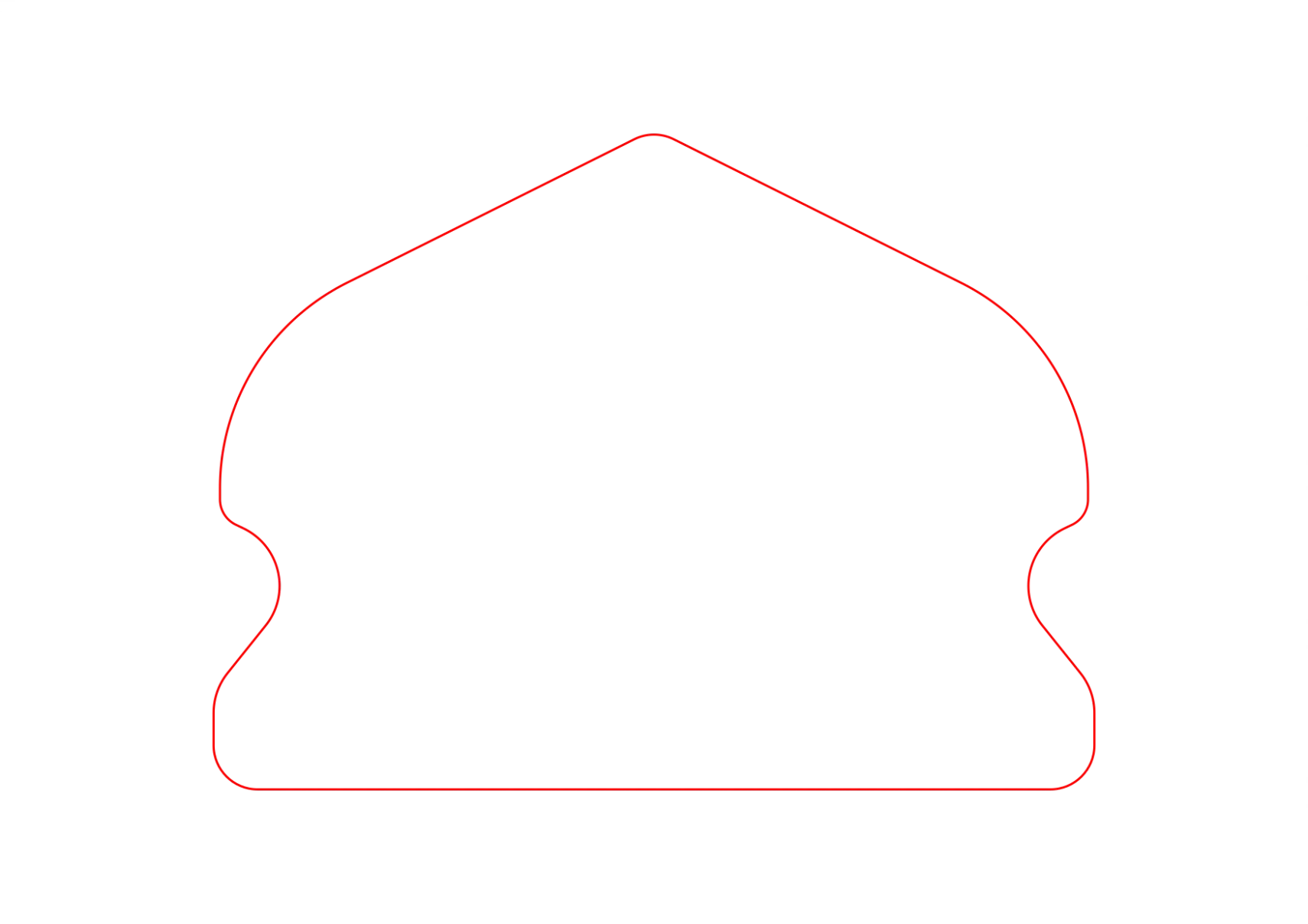 DURALUXE 200mm x 150mm musulman (Blanc Brillant)