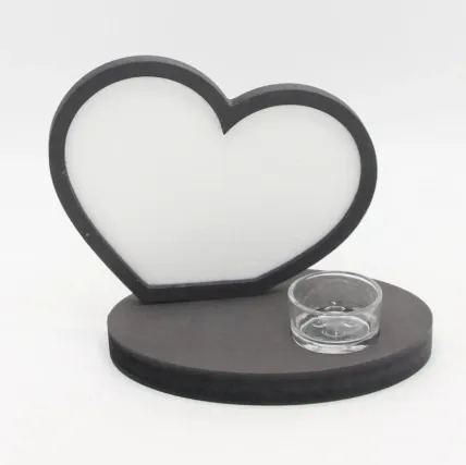 Photo stand heart with candle holder