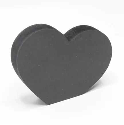 Bloc photo Cœur Noir 18 mm (plaque de sublimation Sublista incluse)