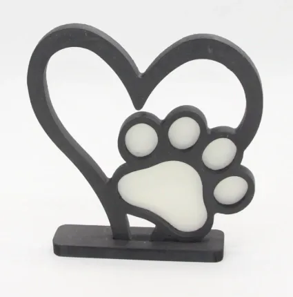 Photo stand heart and footprint