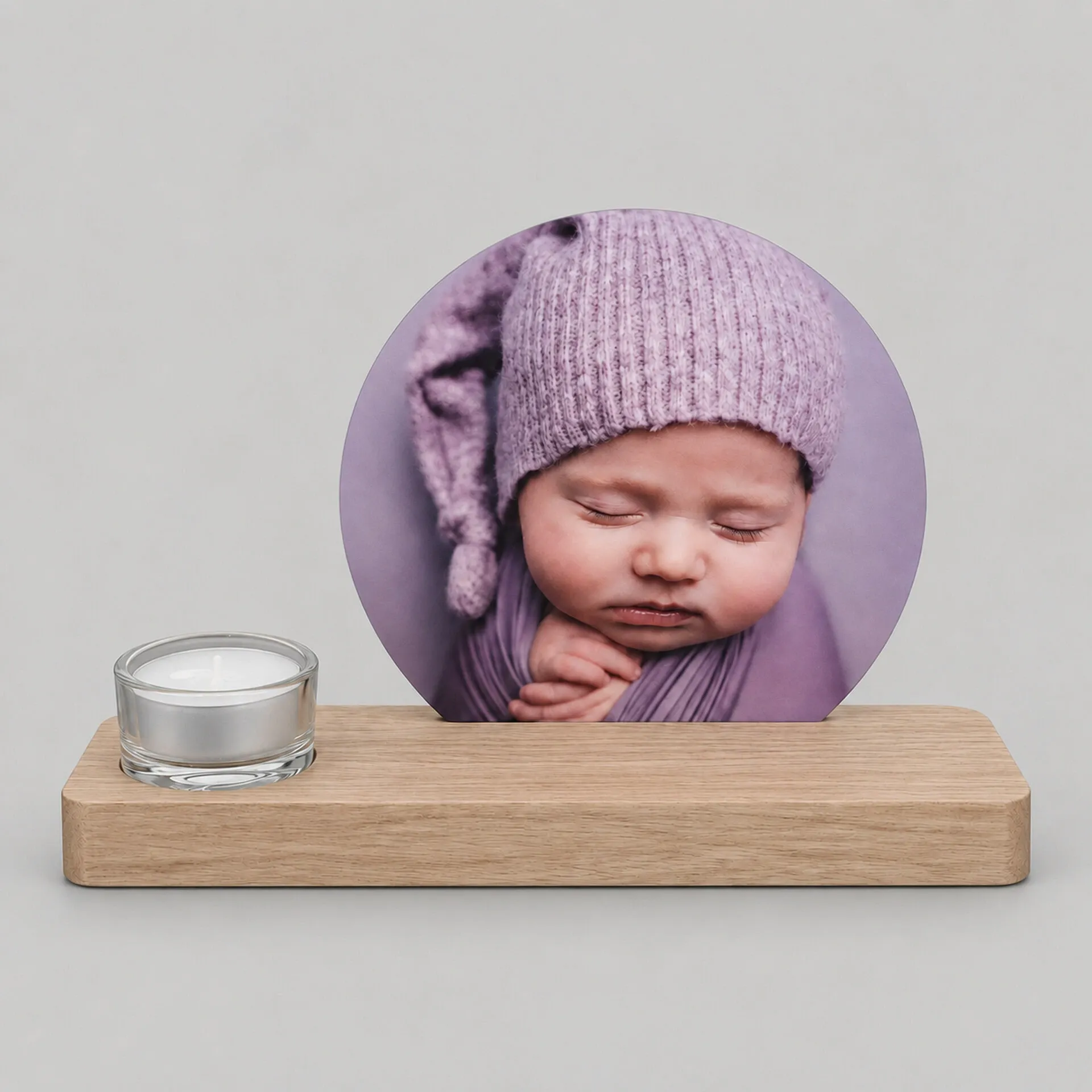 Photo stand candle