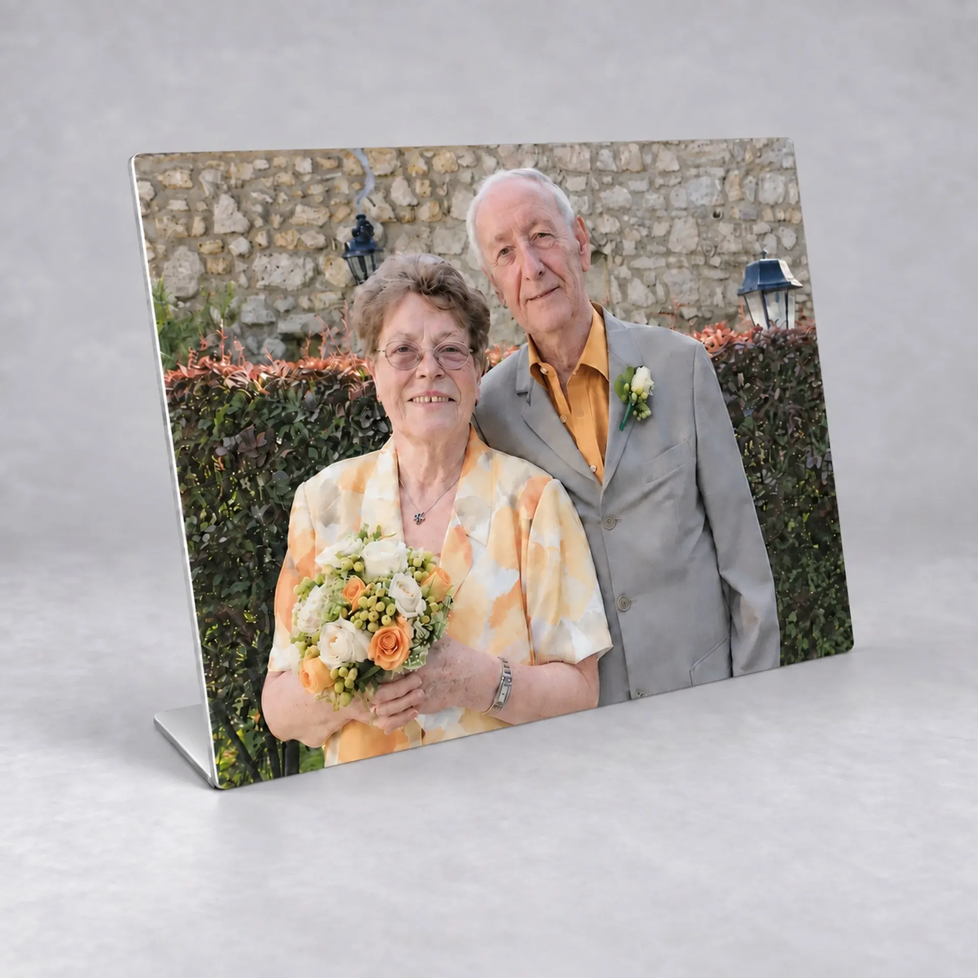 DURALUXE Photo stand RE 180mm x 130mm Horizontal  (White Glossy)